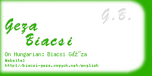 geza biacsi business card